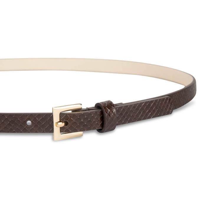 totes® Ladies Twin Pack Skinny Jean Belts Tan & Black Extra Image 4